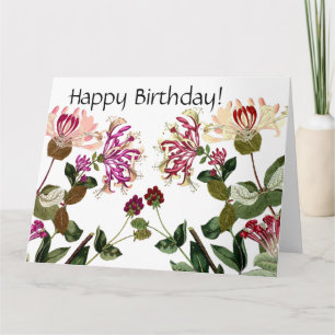 Fleurs de lait Grosse carte d'anniversaire florale