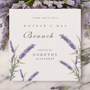Fleurs de lavande Fête des mères Brunch Invitation