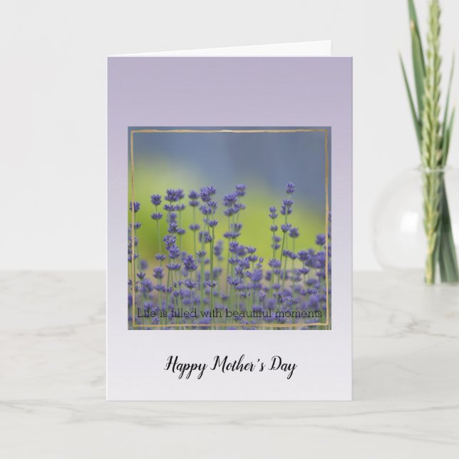 Fleurs de lavande violette Cartes de beaux moments (Devant)