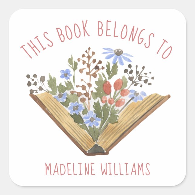Fleurs De Livre Ce Livre Appartient Au Étiquette D (Devant)