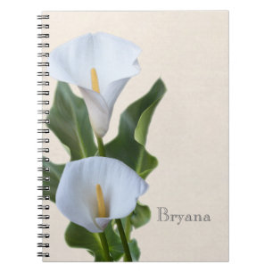 Fleurs de lys calla Fleuriste Cahier élégant Journ