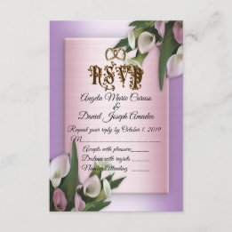Fleurs de lys pour invitation de mariage RSVP