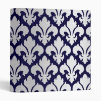 Fleurs-de-lys Silver and Blue