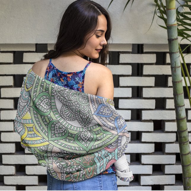 Fleurs de marguerite bleu jaune vert rose (Créateur téléchargé)