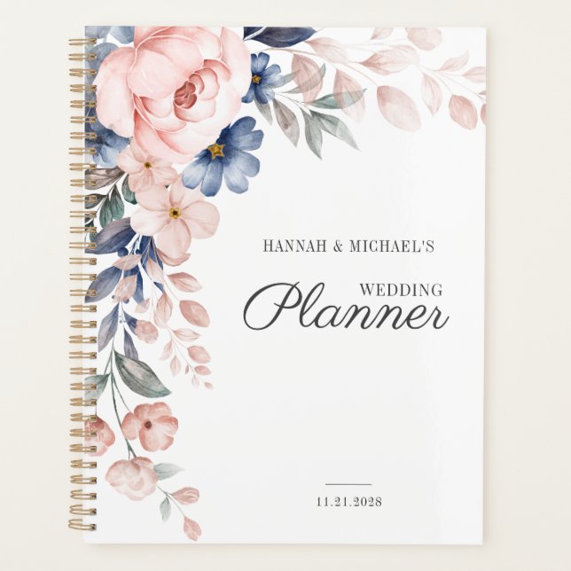 Fleurs de mariage à l'aquarelle écriture florale r (Devant)