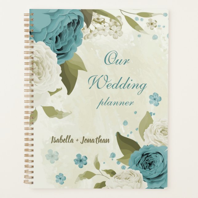 fleurs de mariage verdure blanc bleu (Devant)