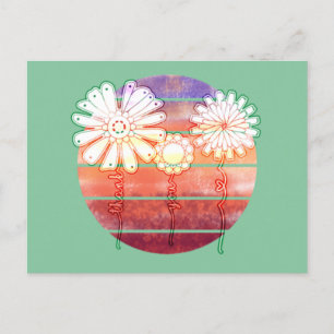 Fleurs de Merci au coucher du soleil - Carte posta