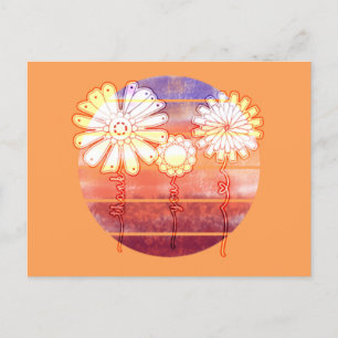 Fleurs de Merci au coucher du soleil - Carte posta