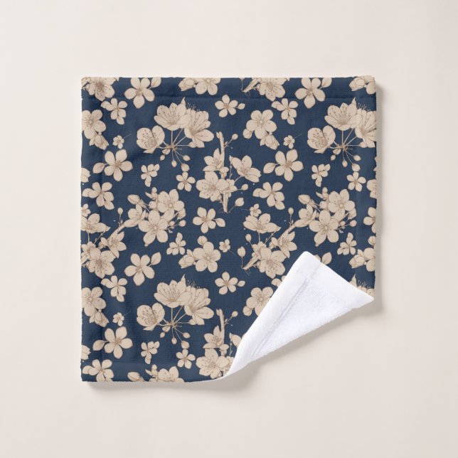 Fleurs de minuit (Gant de toilette)