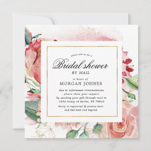 fleurs de minuit Invitation de Fête de Mariage par