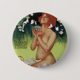 Fleurs de Mousse 2 Inch Round Button