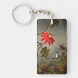 Fleurs de passion avec tête de colibris