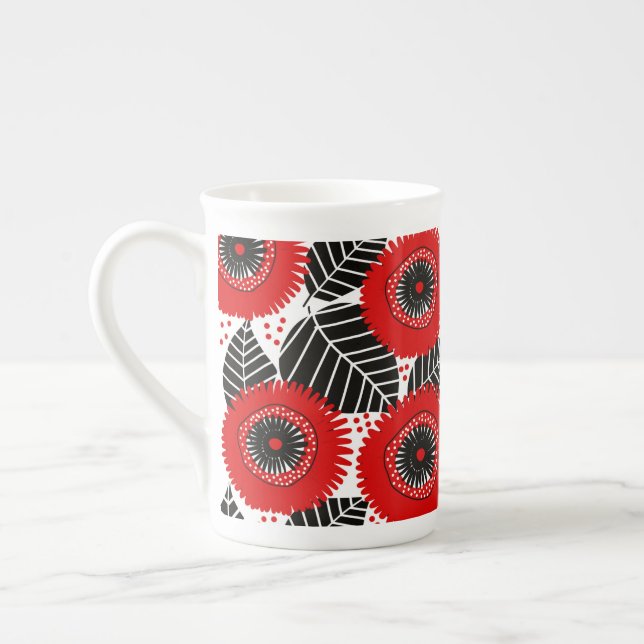Fleurs de pavot de jardin Spécialité Mug (Gauche)