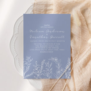 Fleurs de périwinkle Faire-part de mariage Rose