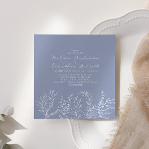 Fleurs de périwinkle Faire-part de mariage Rose