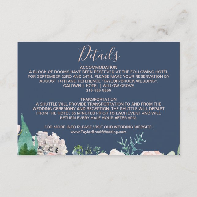 Fleurs de pivoine romantiques | Carte de détails d (Devant)