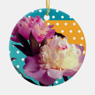 Fleurs de pivoine rose Ornement photo moderne