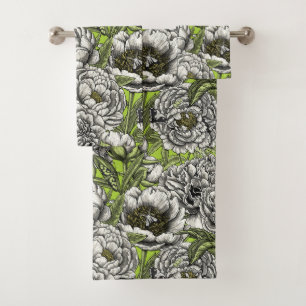 Fleurs de pivoines blanches et moisissures
