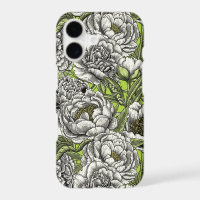 Fleurs de pivoines blanches et moisissures