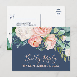 Fleurs de pivoines romantiques   Menu Bleu Choix R