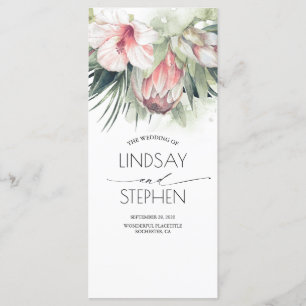 Fleurs de plage tropicales Programmes de mariage