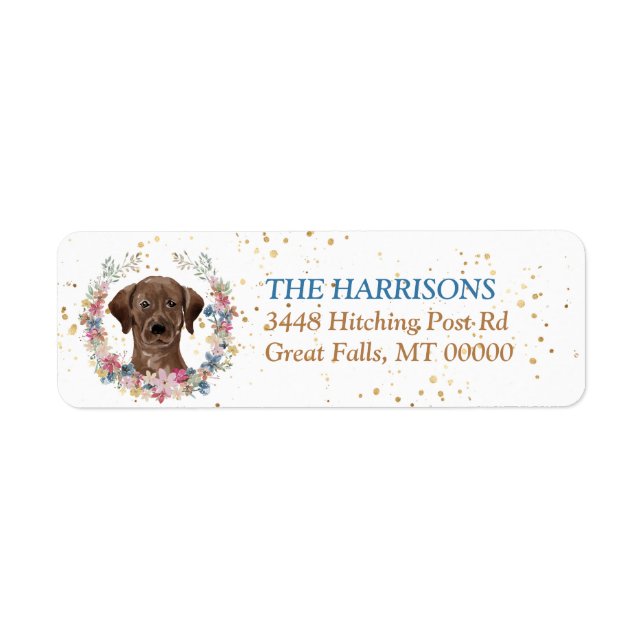 Fleurs de printemps Brown du Labrador Retriever (Devant)