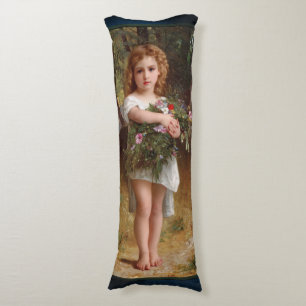 Fleurs De Printemps by William Bouguereau Body Pillow