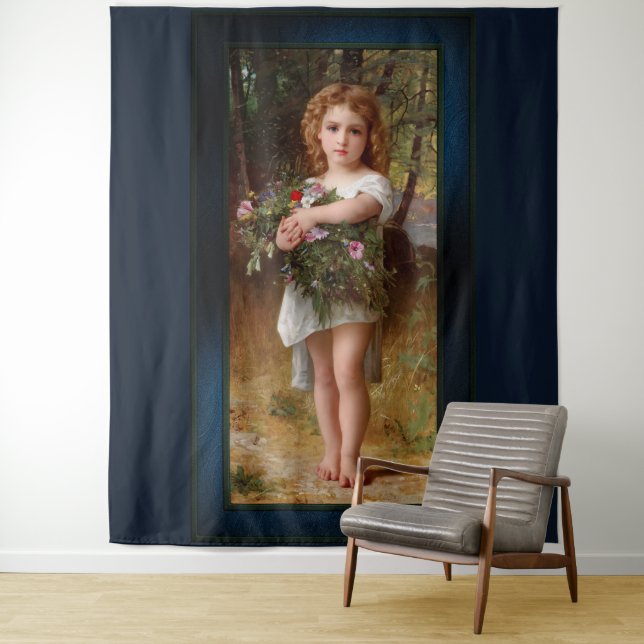 Fleurs De Printemps by William Bouguereau Tapestry (In Situ)