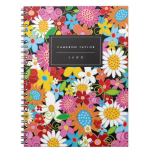 Fleurs de printemps colorées Jardin Carnet personn