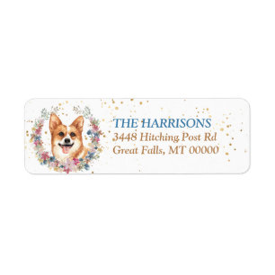 Fleurs de printemps de Chien Corgi Wreath