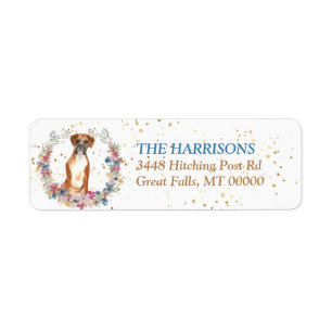 Fleurs de printemps de chien de boxer Wreath