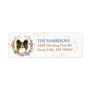 Fleurs de printemps de chien Papillon Wreath