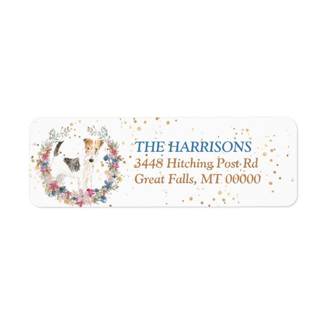 Fleurs de printemps de chien renard Terrier Wreath (Devant)