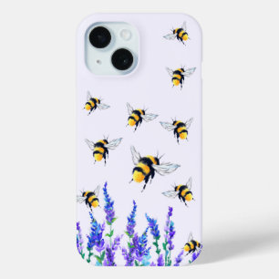Fleurs de printemps et coque iphone d'abeilles
