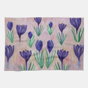 Fleurs de printemps, Serviette de thé de Crocus po