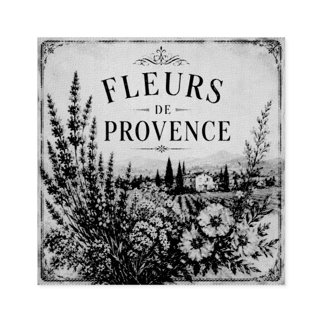 fleurs de provence rubber stamp (Imprint)