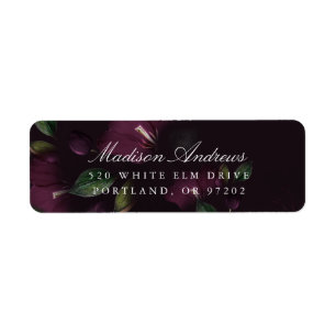 Fleurs de Prune Foncé Adresse de Retour Personna