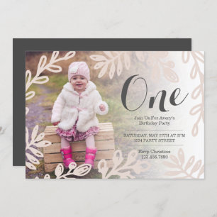 Fleurs de récolte Anniversaire Invitation