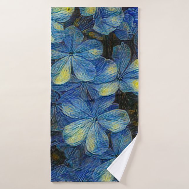 Fleurs de rêve dans le style art Vincent Van Gogh. (Serviette de bain)