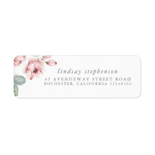 Fleurs de rose poussiéreuse aquarelle élégante