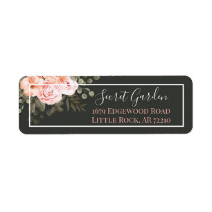 Fleurs de roses élégantes rose blush Adresse moder