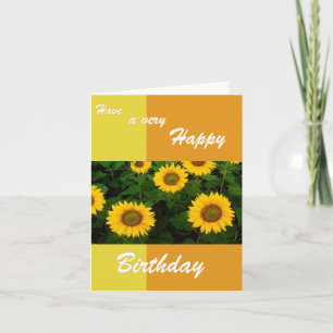 Fleurs de soleil - Carte d'anniversaire