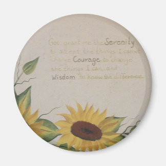 Fleurs de soleil et aimant de prière de sérénité