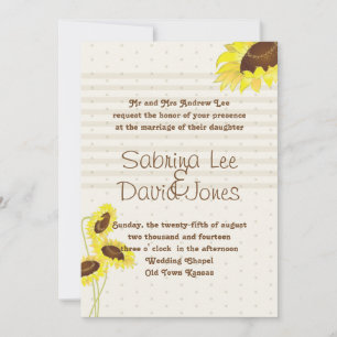 Fleurs De Soleil Et Faire-part de mariage De Grand