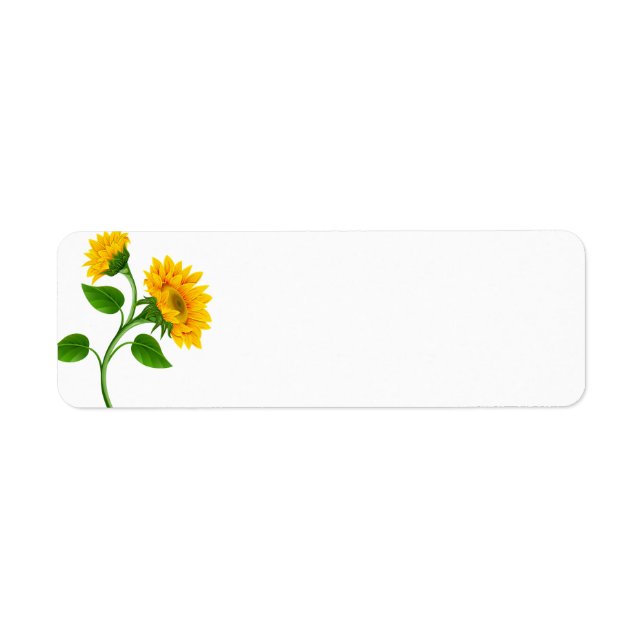 Fleurs de soleil étiquettes de adresse (Devant)