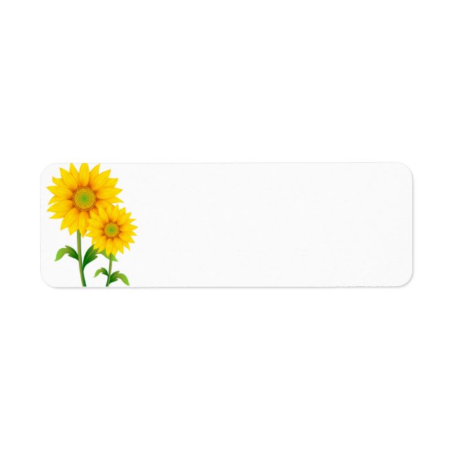 Fleurs de soleil étiquettes de adresse (Devant)