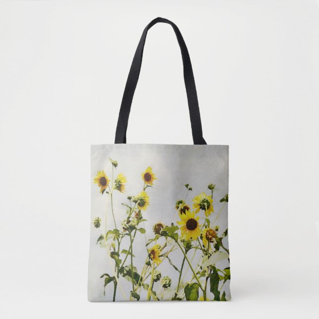 Fleurs de soleil Fleurs jaunes Sac fourre-tout d'a (Devant)