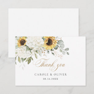 Fleurs de soleil florales Hydrangea Mariage Merci
