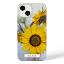 Fleurs de soleil jaunes coque iphone personnalisé