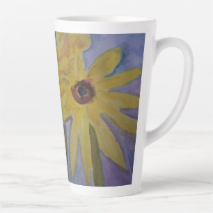 Fleurs de soleil jaunes Latte Mug